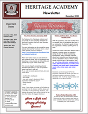 December 2020 Newsletter