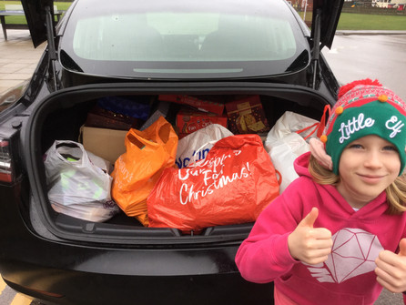 Young people at Copthorne Prep School's Reverse Advent Calendar
