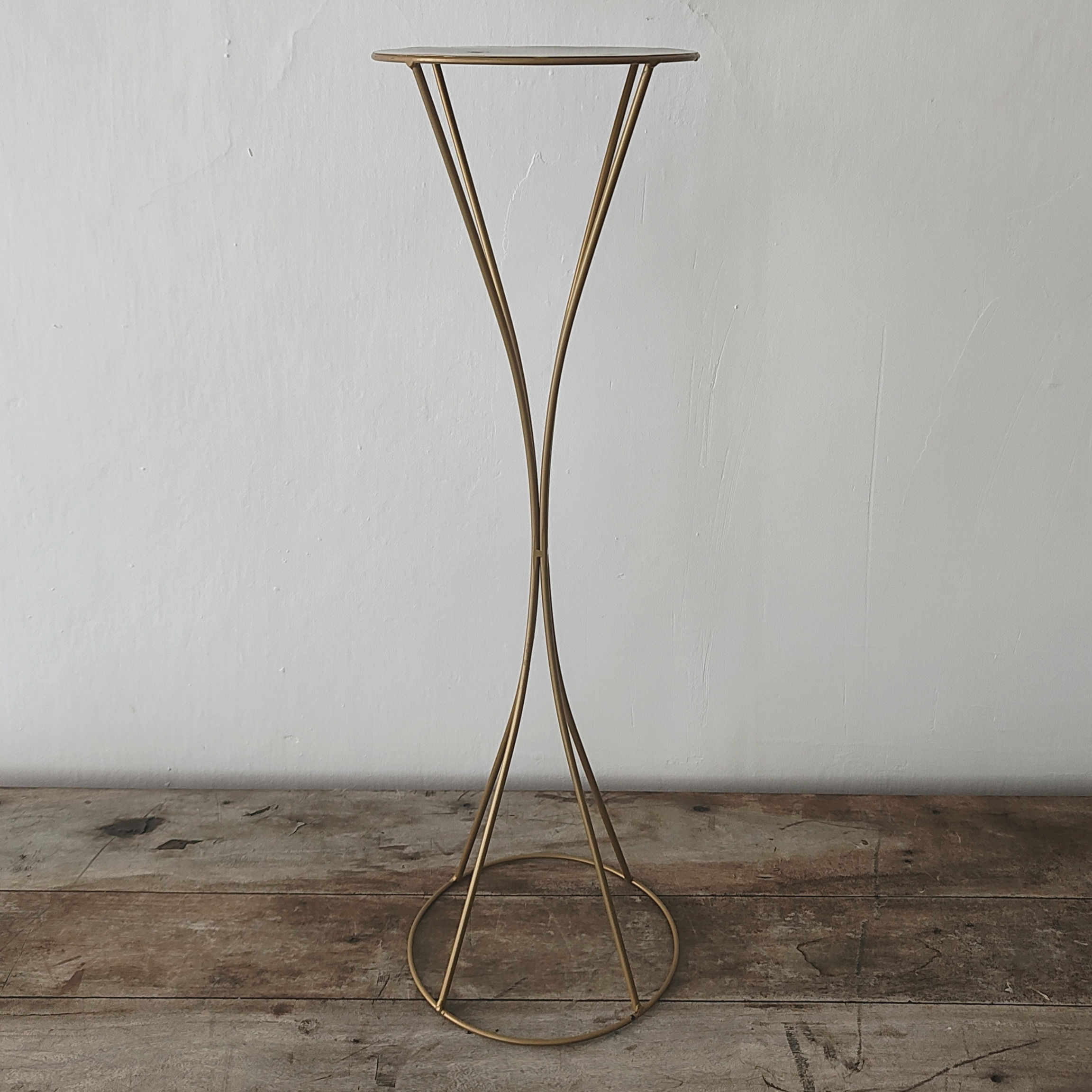 Stojak na kwiaty złoty klepsydra