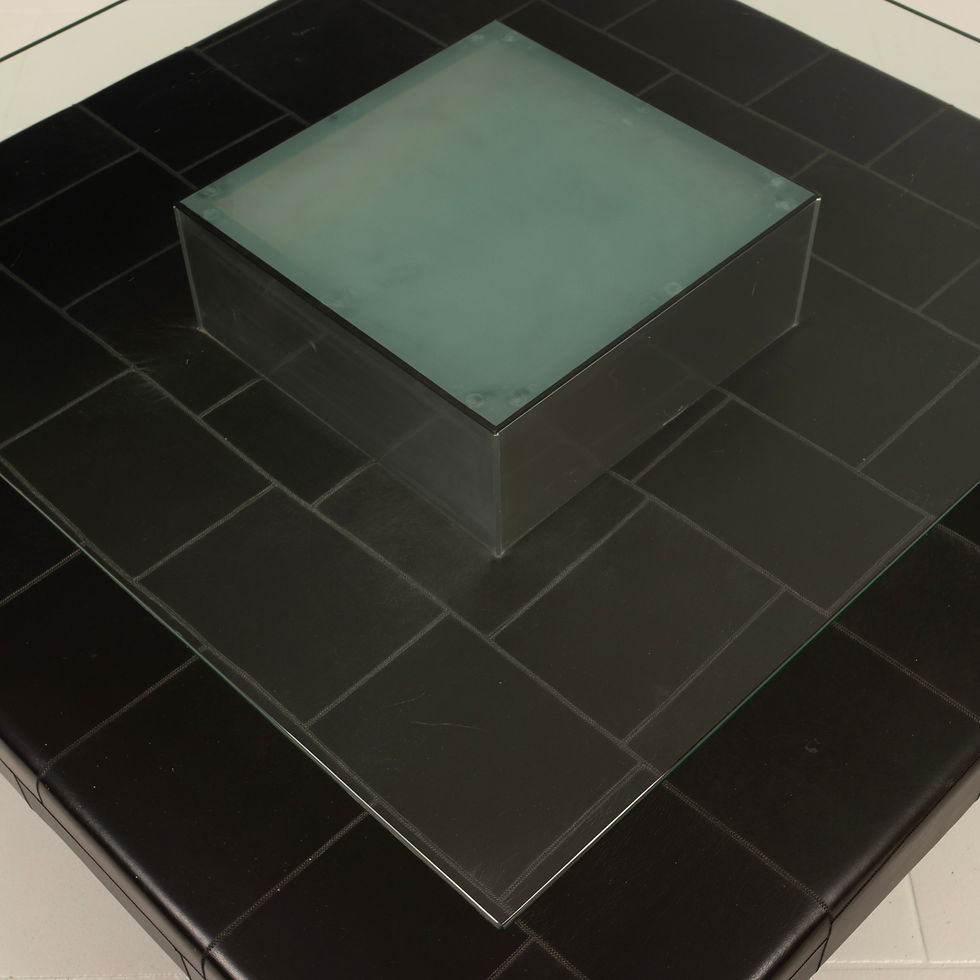 Thumbnail: Coffee Table with Pecari Leather Base by Tito Agnoli for Caleido, 1970