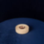 Miniatura: Italian Round Travertine and Copper-Toned Metal Ashtray, 1970