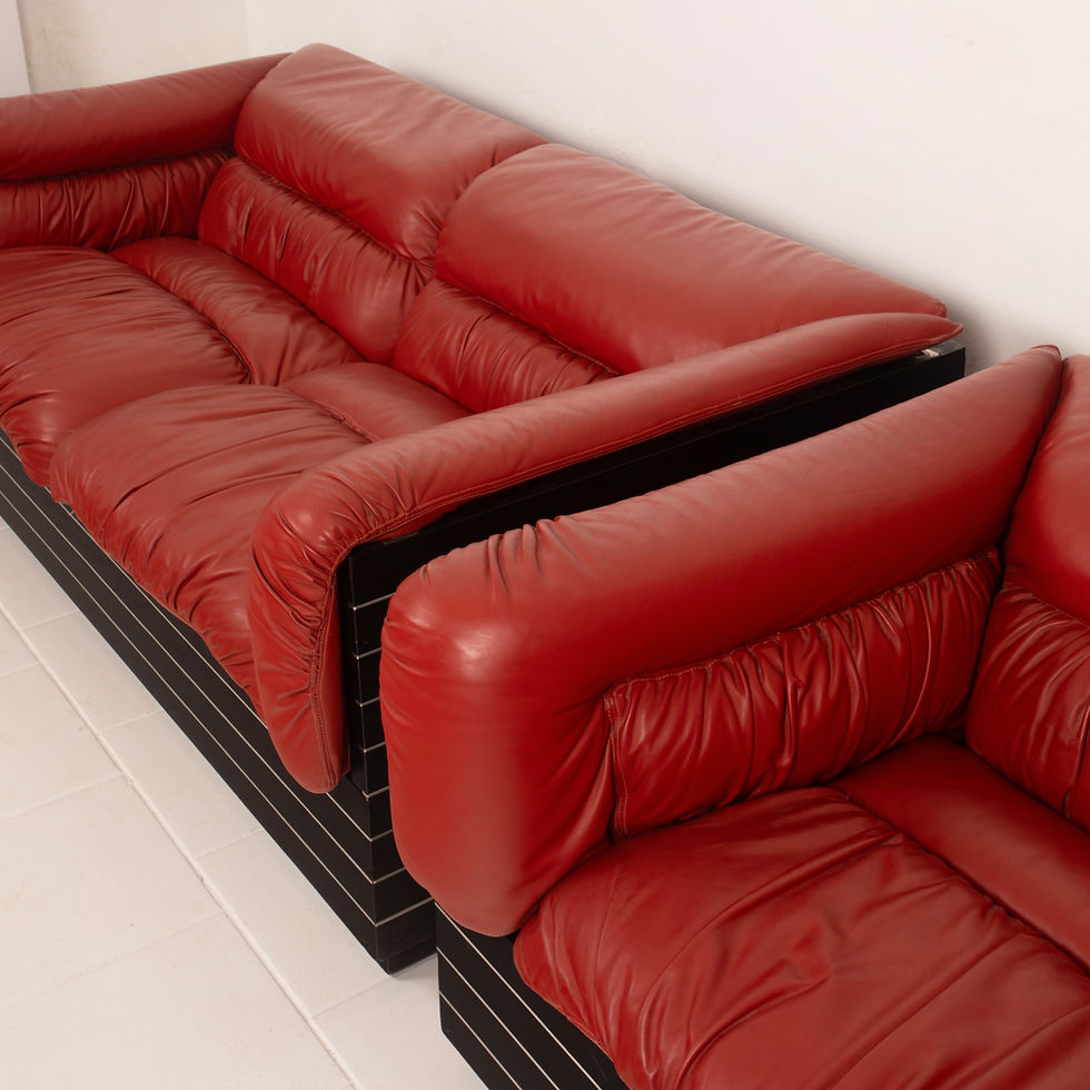 الصورة المصغرة: Pair of Strato sofas by Giovanni Offredi for Saporiti, 1970