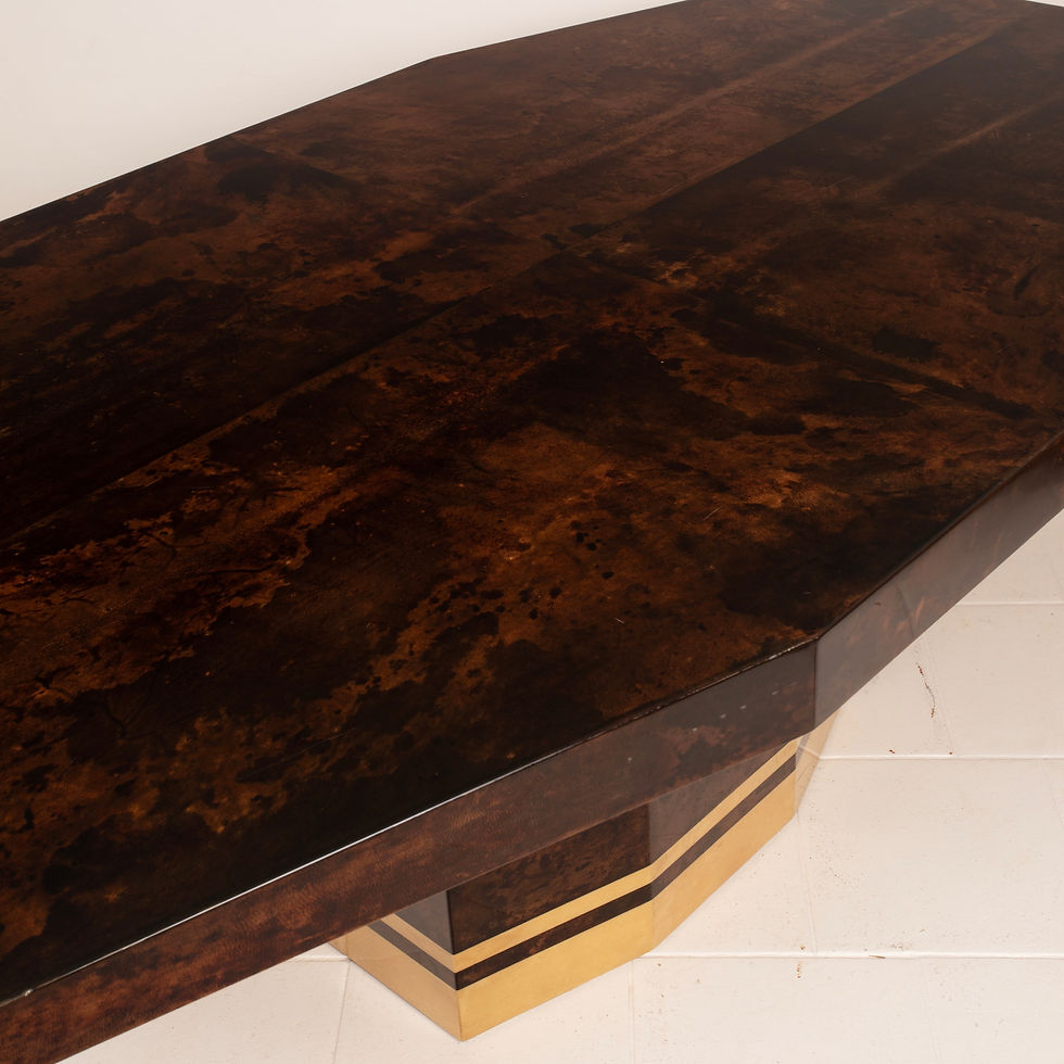 Miniatura: Dining Table Mod. 2007D by Willy Rizzo & Nucci Valsecchi for Aldo Tura, 1970