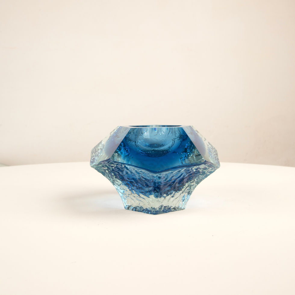 Miniatura: Sculptural submerged glass ashtray by Gianfranco Mandruzzato Murano