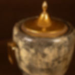 Miniatura: Macabo Grey Parchment & Brass Thermos Glacette, Cusano Milanino, Italy 1950