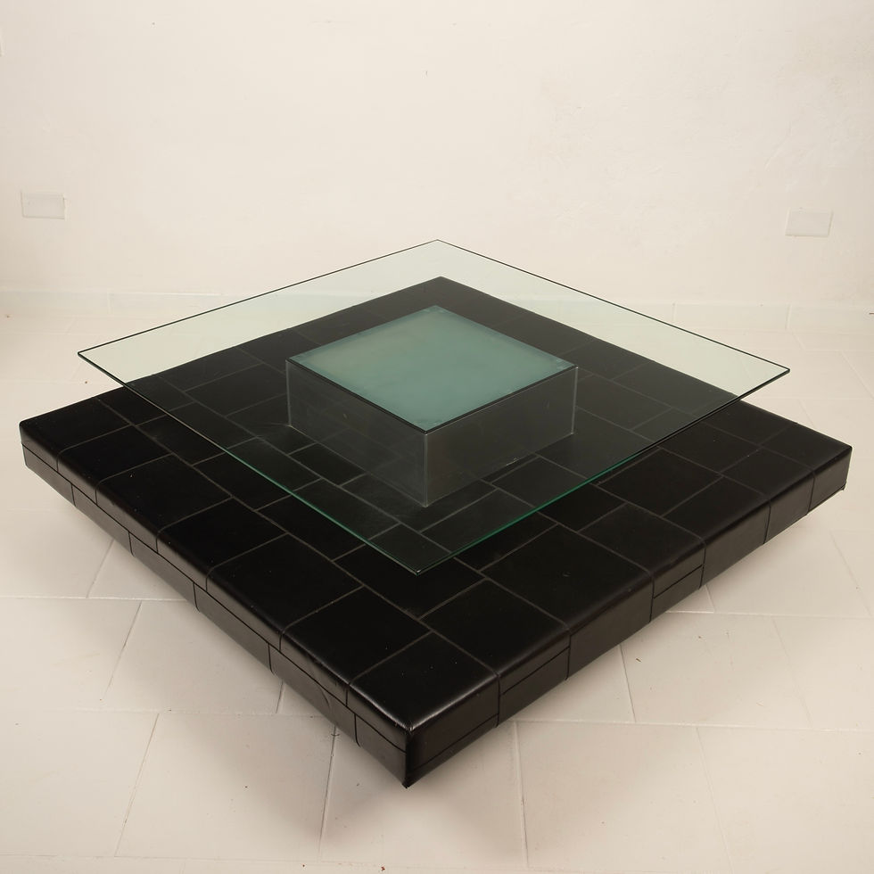 Miniatura: Coffee Table with Pecari Leather Base by Tito Agnoli for Caleido, 1970