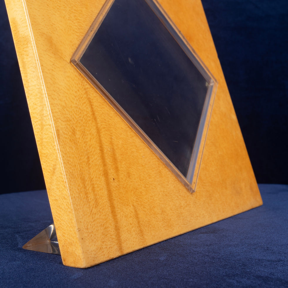 Thumbnail: Giorgio Tura Natural Parchment and Plexiglass Photo Frame for Tura Milano, 1980