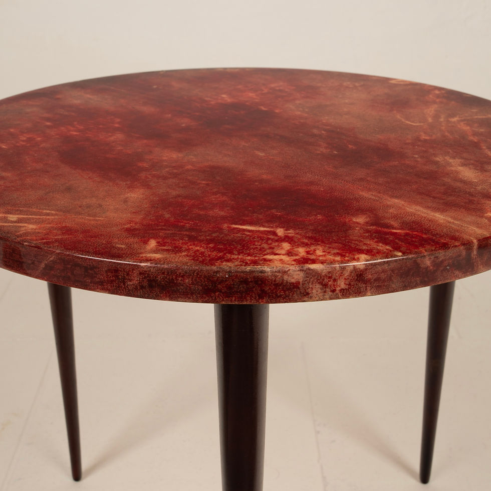 Miniatura: Low Aldo Tura Parchment table mod. 826, 1950