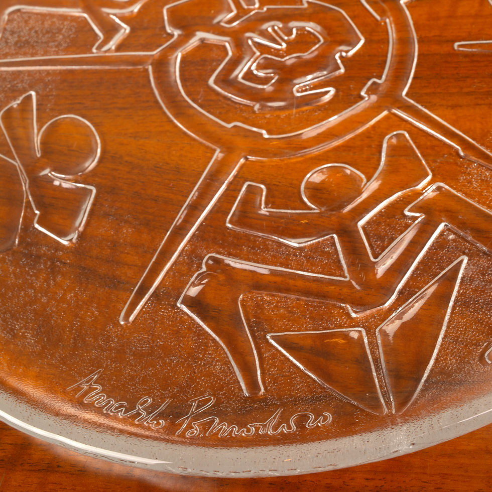Miniaturbild: Glass Sculpture Plate by Arnaldo Pomodoro