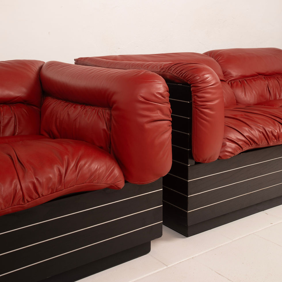 الصورة المصغرة: Pair of Strato sofas by Giovanni Offredi for Saporiti, 1970