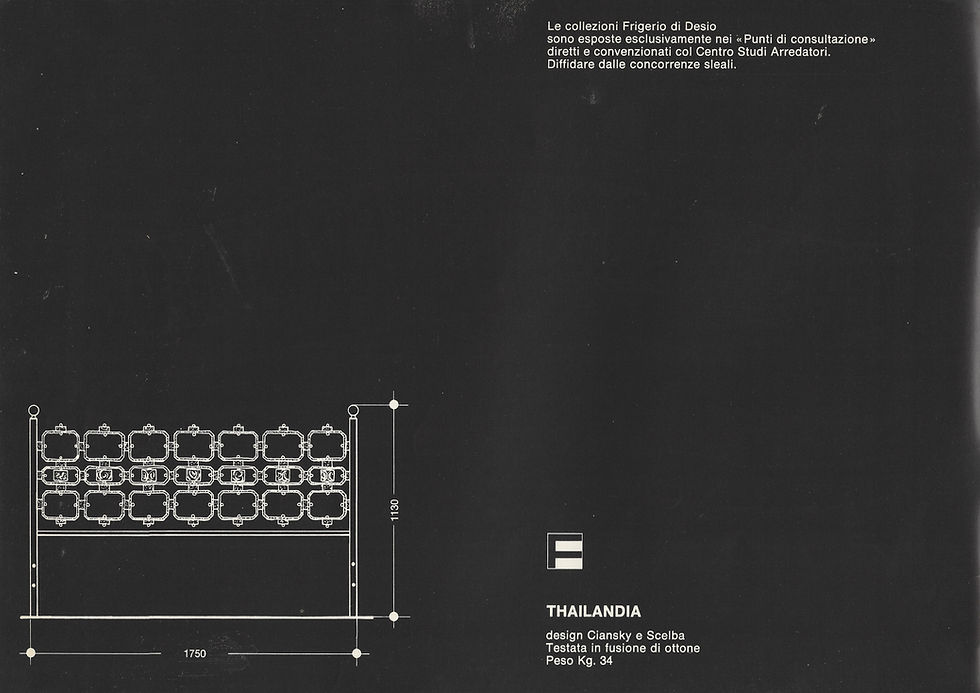 Miniatura: Thailandia Bed by Ciansky, Shelba and Luciano Frigerio for Frigerio di Desio