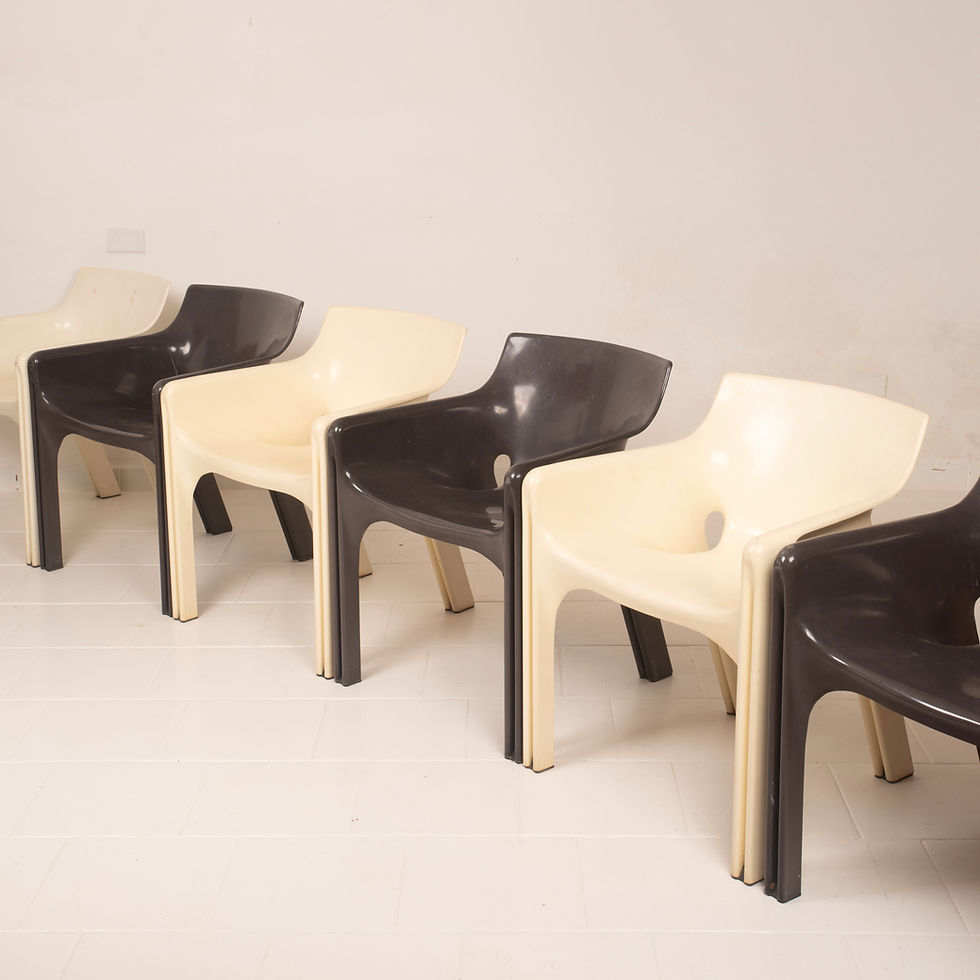 Miniatura: Set of six Gaudì Armchairs by Vico Magistretti for Artemide