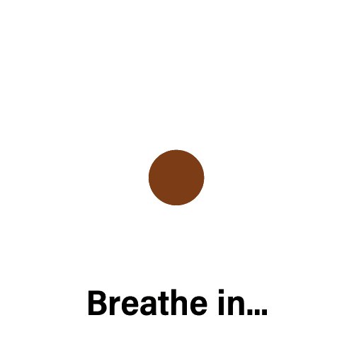 Guided breathing gif of a circle expanding for 4 seconds, holding for 7, and contracting for 8.