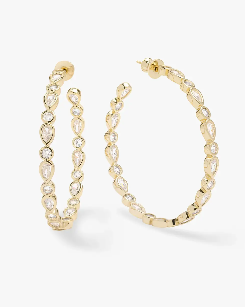 Thumbnail: Melinda Maria 2” Isla Diamondette Hoops