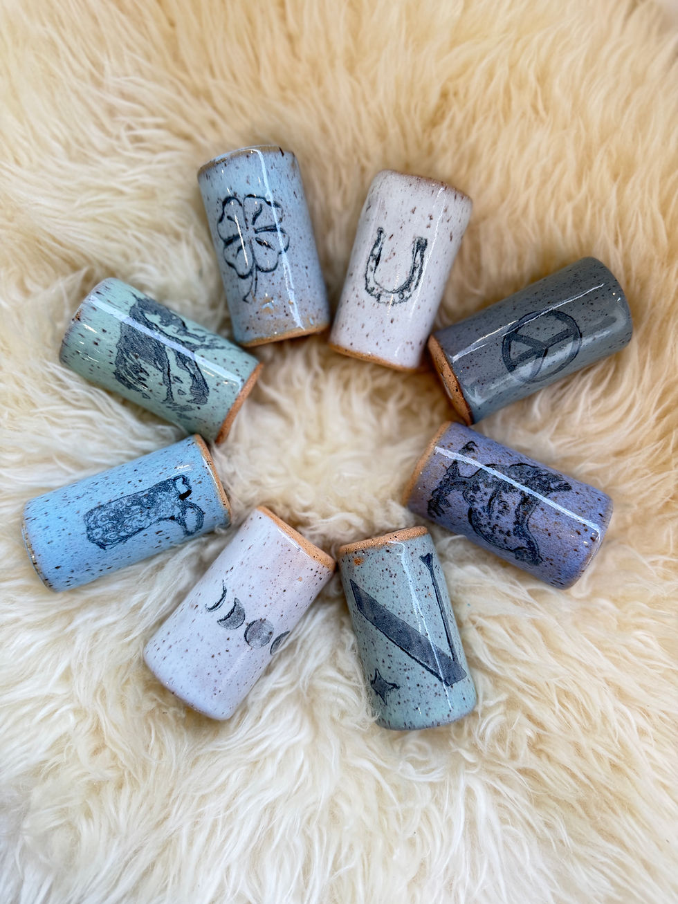 Thumbnail: Assorted Colors Ceramic Tiny Tumbler 