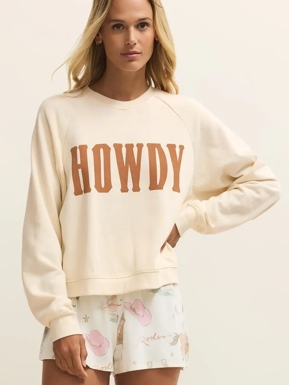 Thumbnail: Z Supply Howdy Sweatshirt in Vanilla 