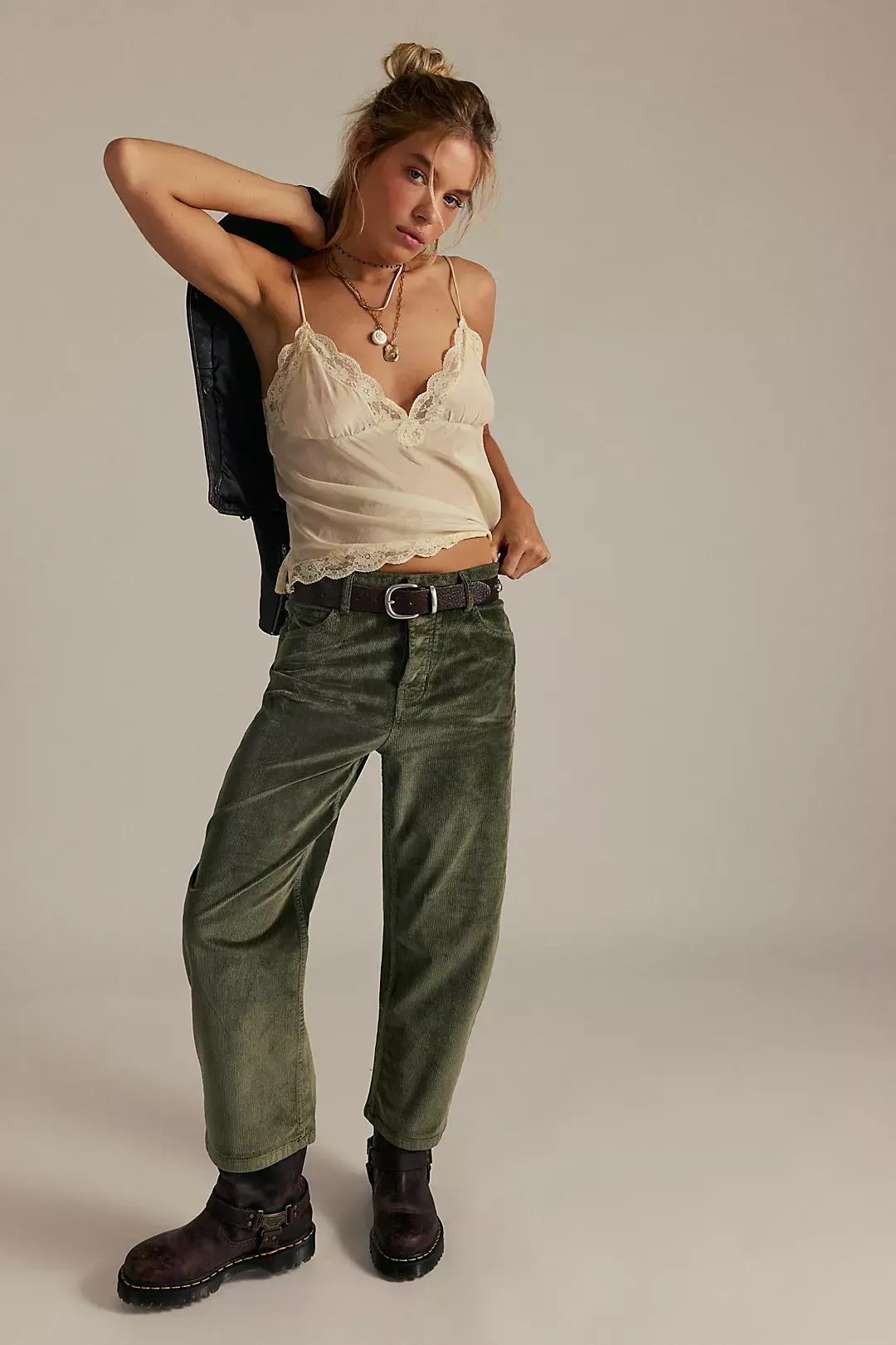 Free People Deep Trance Cord in Keepsake Clover