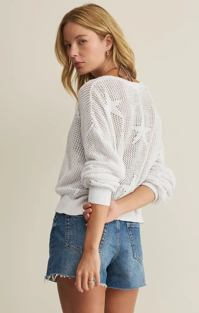 Thumbnail: Z Supply Star of the Show Sweater in White 