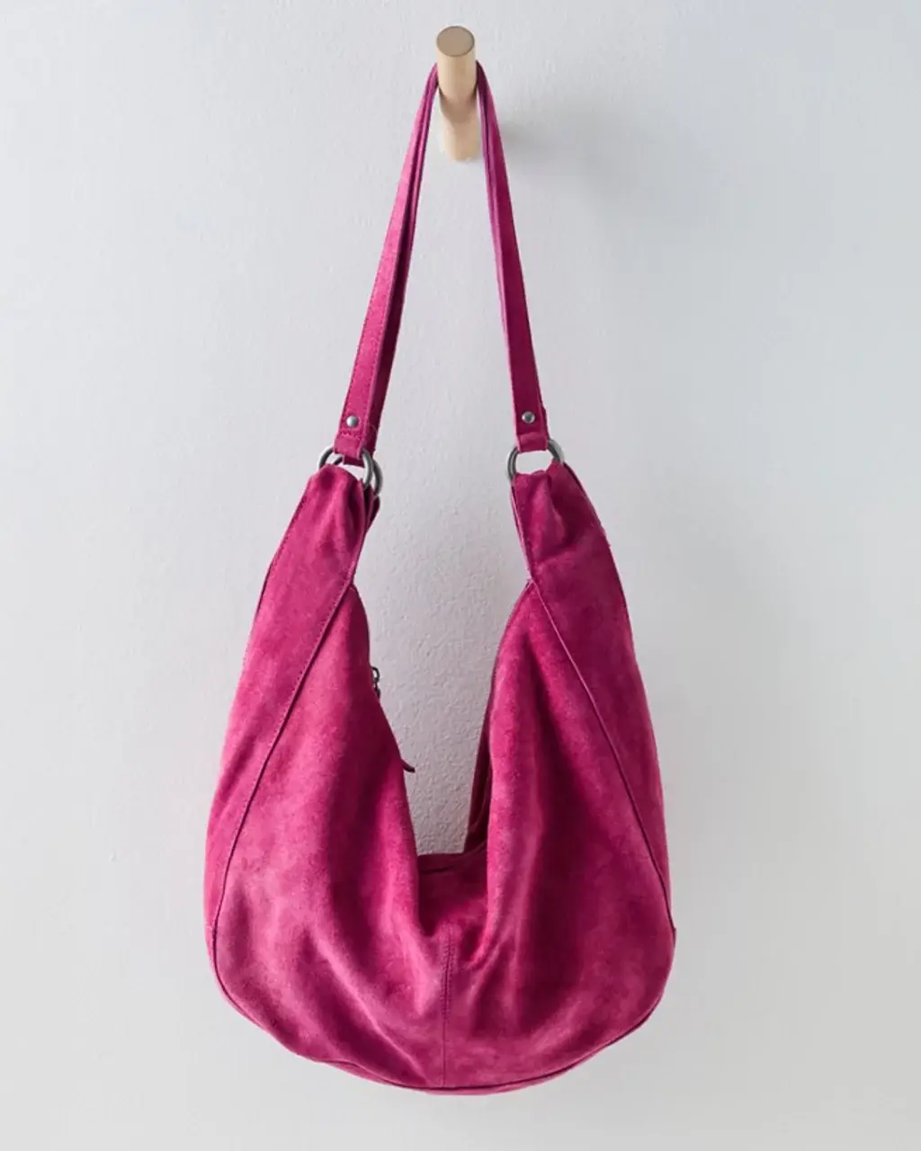 Free People Roma Suede Tote in Fuschia