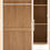 Thumbnail: Seville 3 door 2 drawer wardrobe (white gloss/oak effect)
