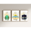 Thumbnail: Allah, Mohammad SAW, Laillaha illallah set of 3 prints Masjid designs