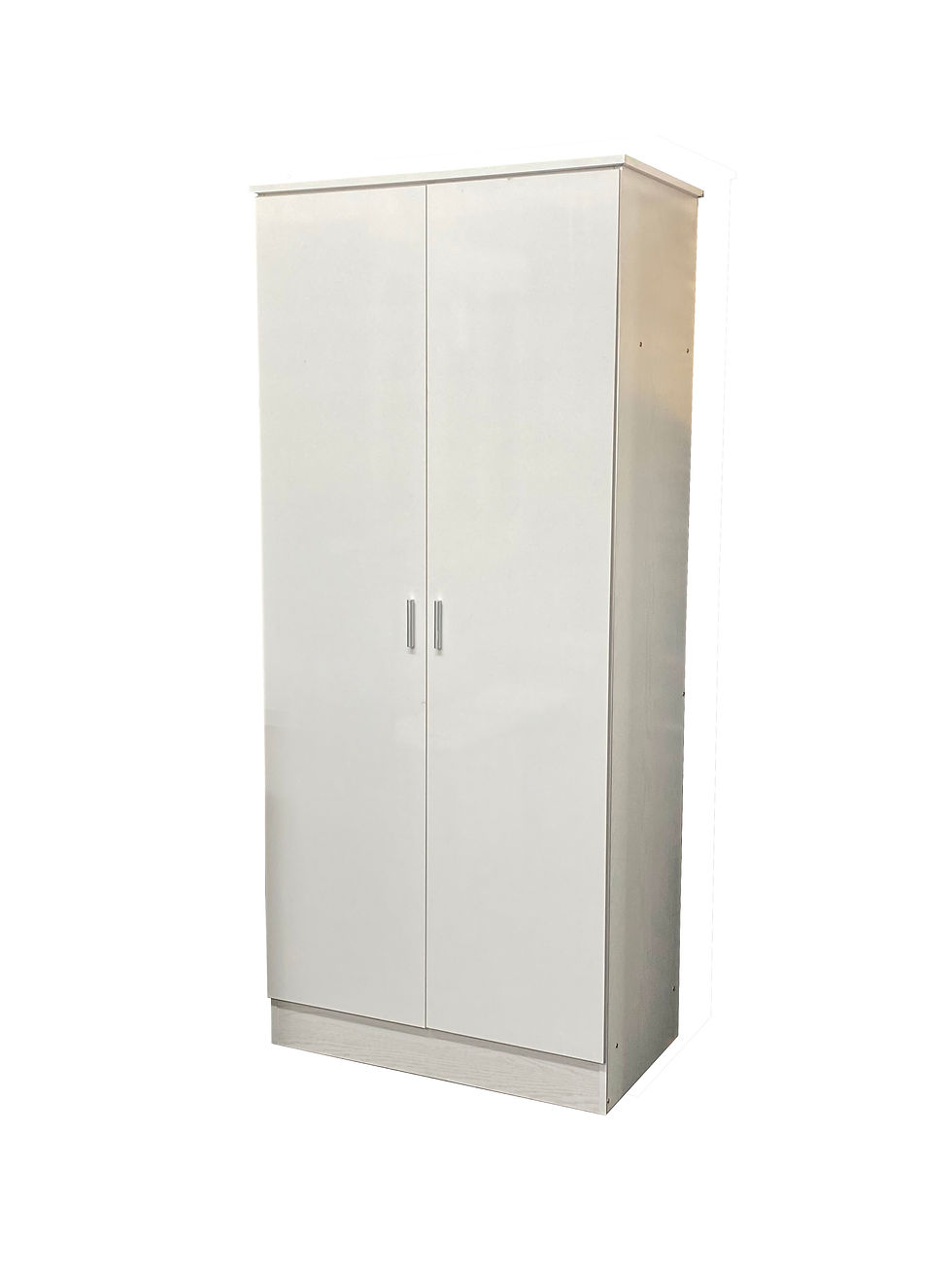 Alaska gloss 2 door wardrobe (white gloss/white ash)