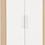 Thumbnail: Seville 2 door bedroom set white gloss/oak