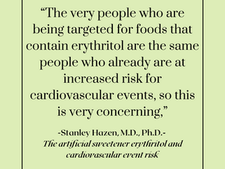 Study Review: Erythritol Sugar Substitute and Stroke Risk