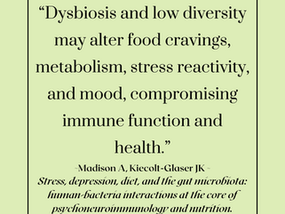 Article Review: Stress, depression, diet, and the gut microbiota