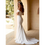 Thumbnail: Maria V-Neck Bride Long Off Shoulder Wedding Dress