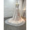 Thumbnail: Hobo Lace Applique Champagne Tulle Fabric Modest Plus Size Wedding Dress