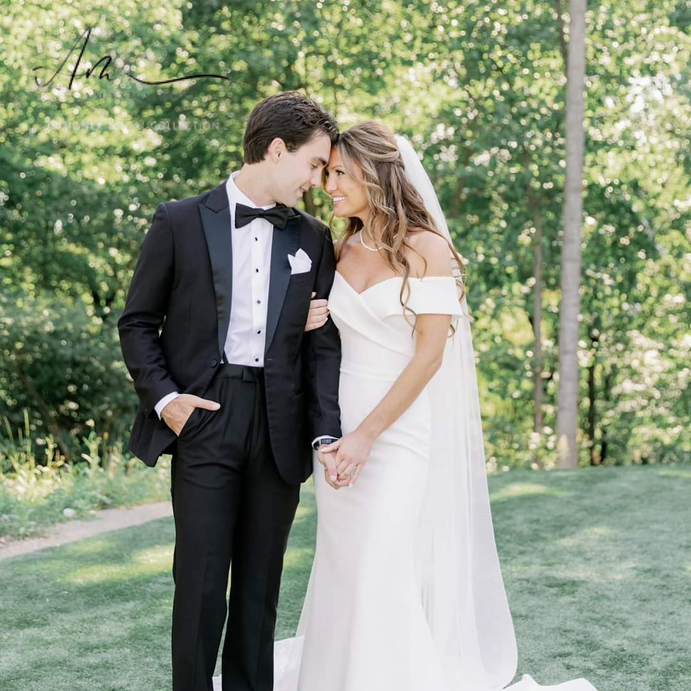 Thumbnail: Women's Floor-Length Backless Open-Shoulder Wedding Bridal Gown
