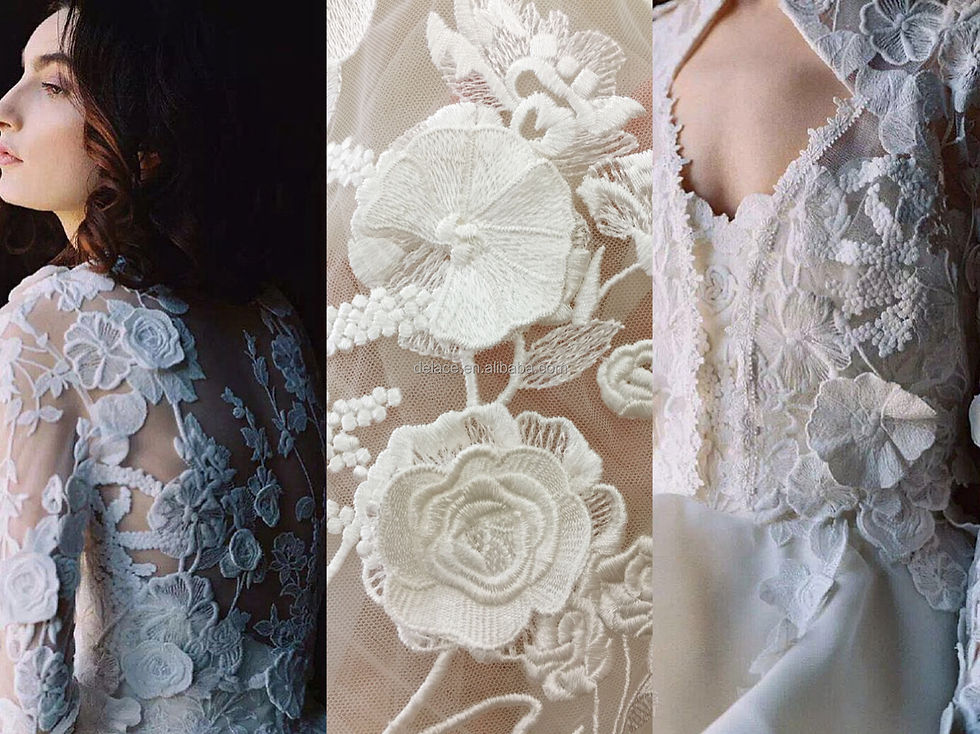 Thumbnail: Bridal Applique Flowery Embroidered Wedding Accessories Wedding Dress