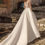 Thumbnail: Adriana White Satin Long Sleeve Wedding Dress