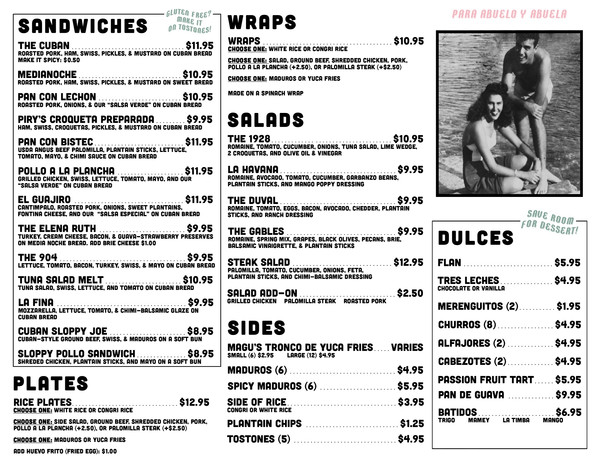 hotel 1928 menu
