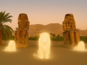 AI image for Lions Gate at Colossi of Memnon