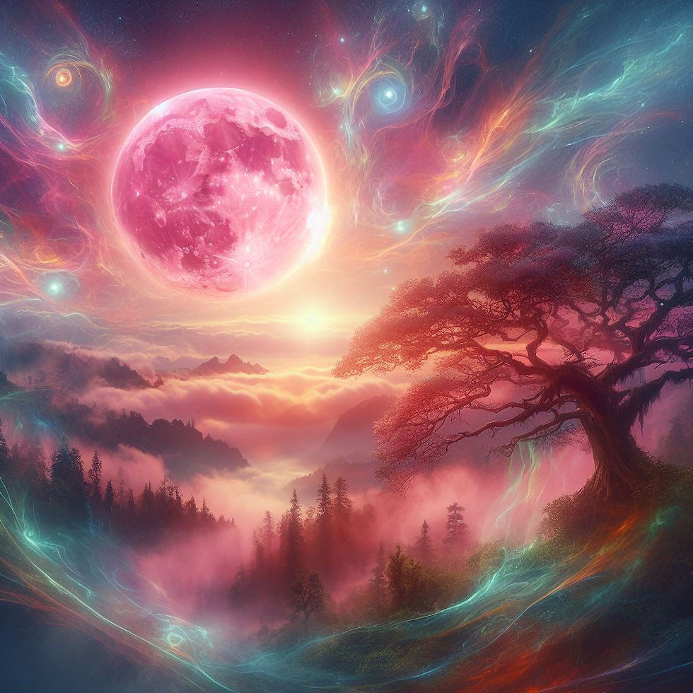 spiritual energies around the pink full moon