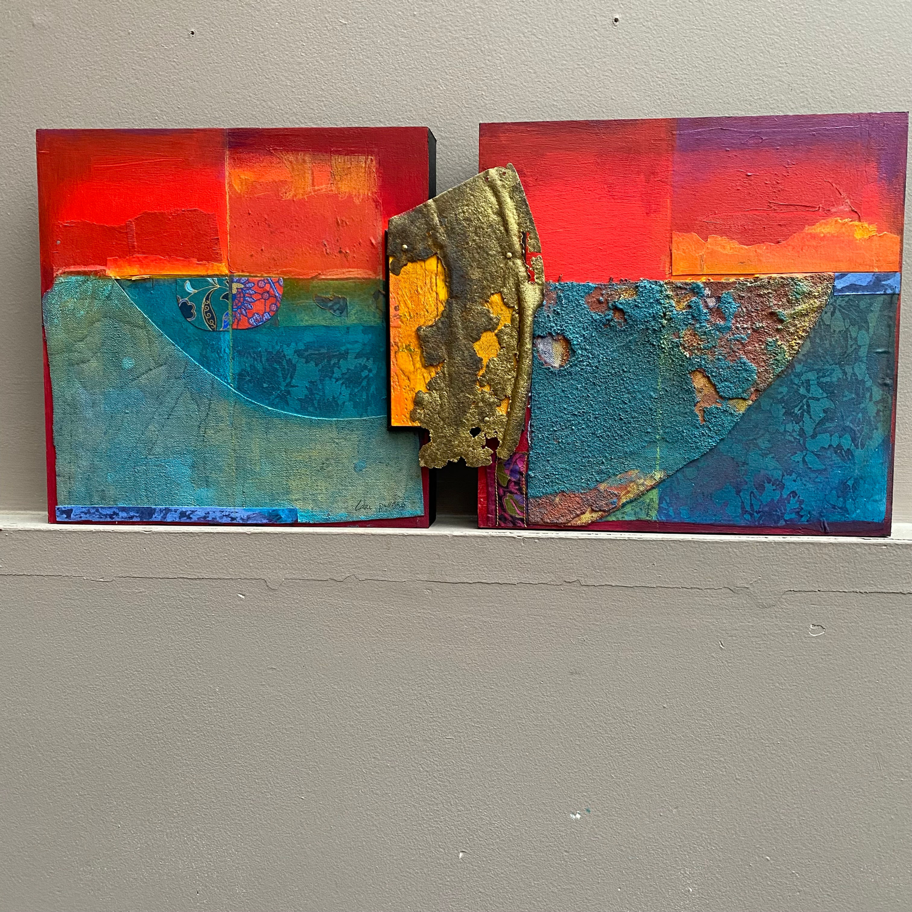 Mixed media wall piece "Common Ground"