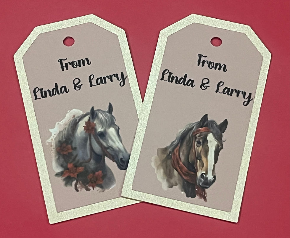 Christmas Tag - Horses