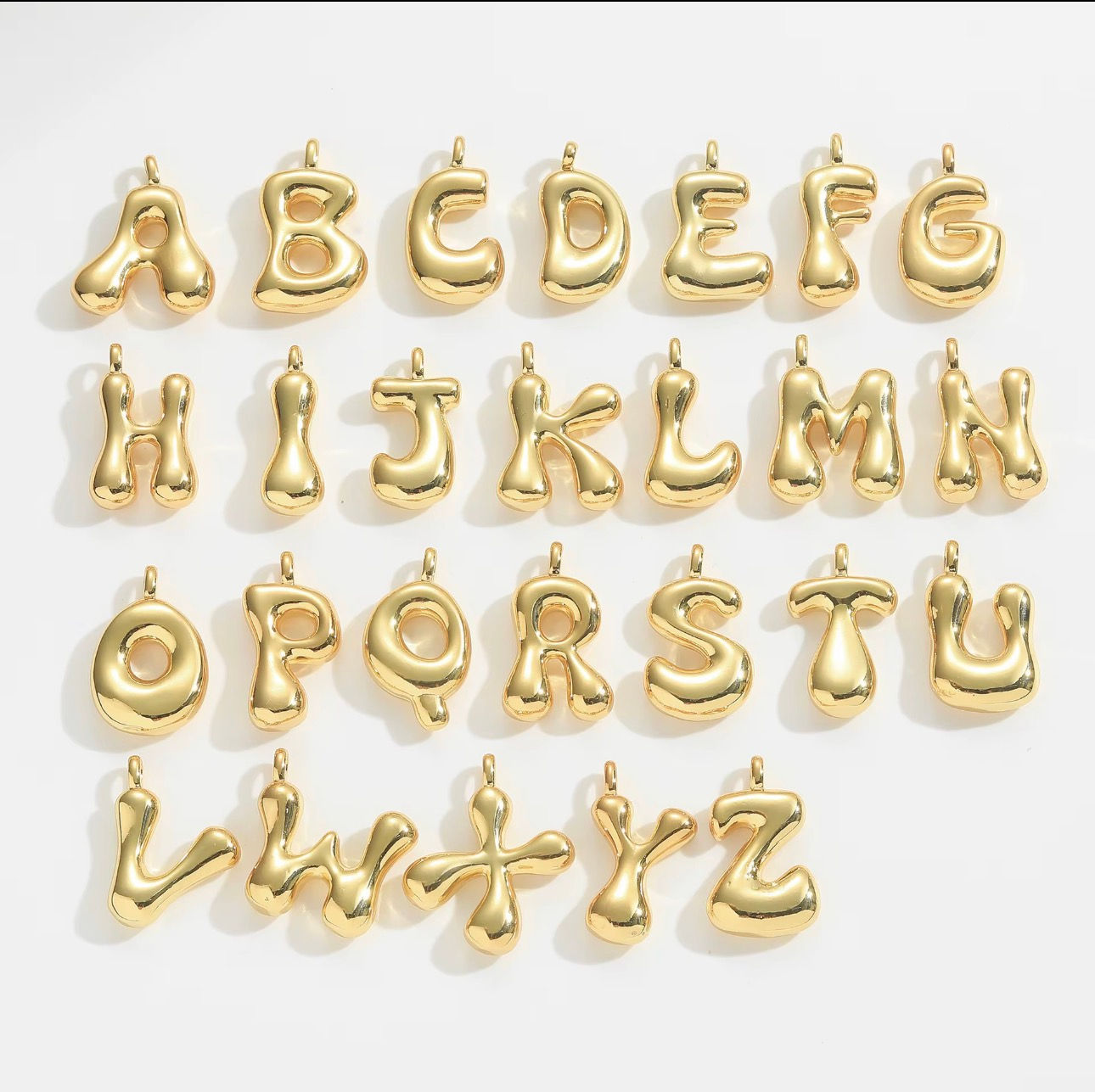 Bubble Letter Pendants
