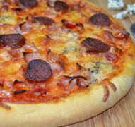 Chorizo and Mozzarella Pizza