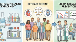 การพัฒนานวัตกรรมผลิตภัณฑ์เสริมอาหารโพรไบโอติกและการทดสอบประสิทธิภาพในการลดความเสี่ยงของกลุ่มโรคไม่ติดต่อเรื้อรัง