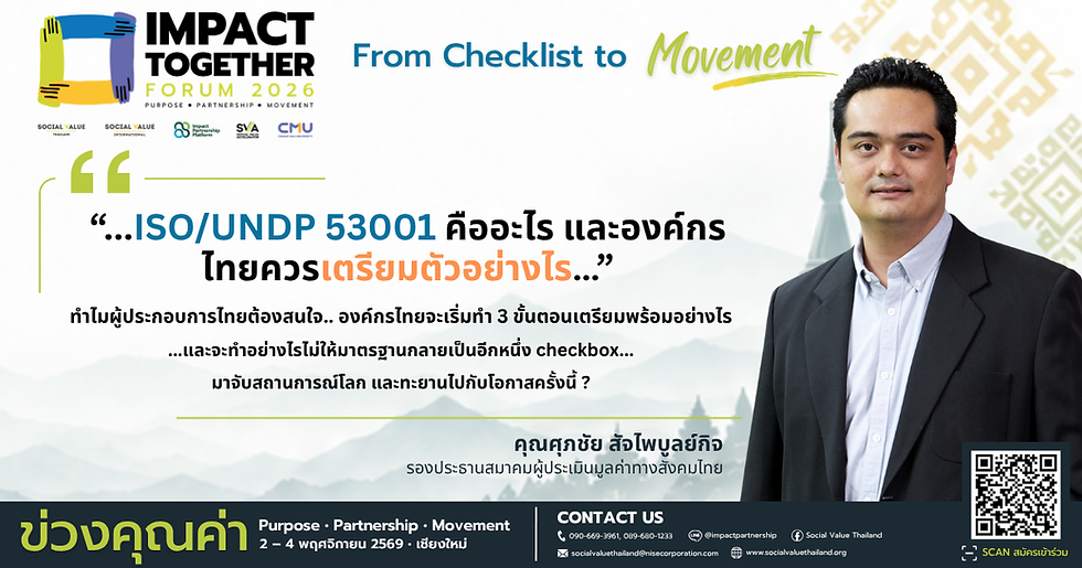 “...ISO/UNDP 53001 คืออะไร และองค์กรไทยควรเตรียมตัวอย่างไร…”