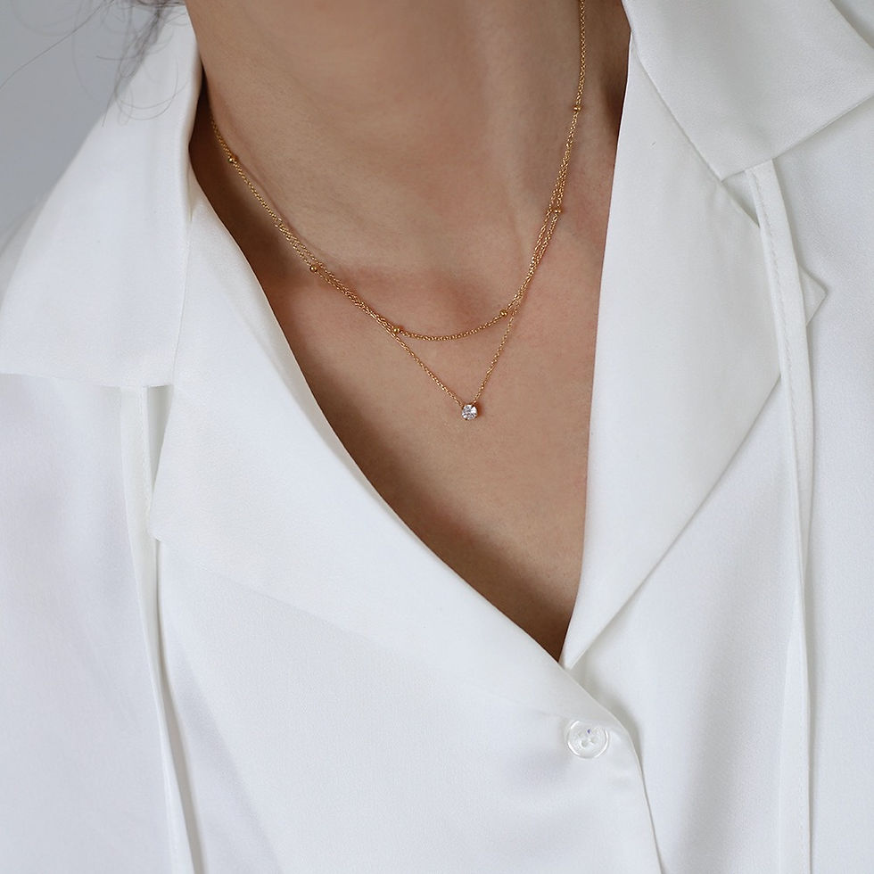 Thumbnail: The Golden Dew Layered Necklace