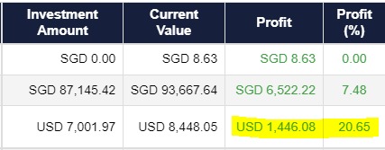 Investment amount chart with Money Maverick