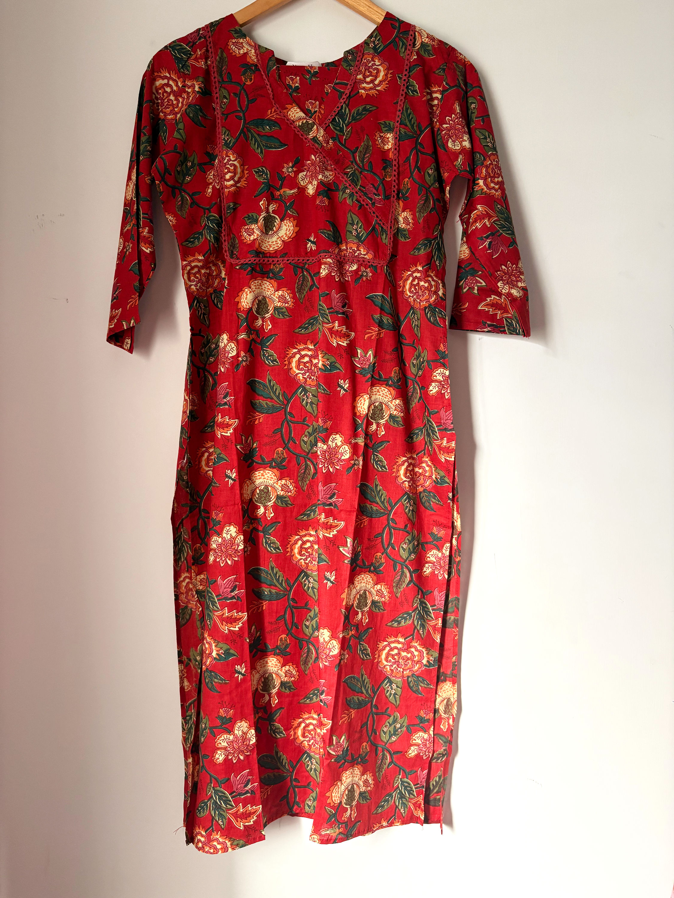 Mira Kurti & Pant Set (Red)