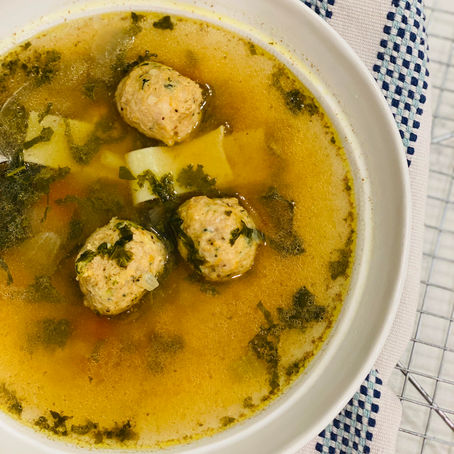 Chicken Meatball Kale Soup