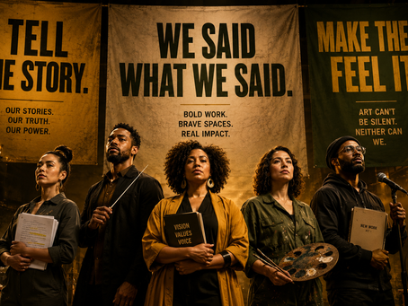 Artists of color standing in unison behind the truth of their work.