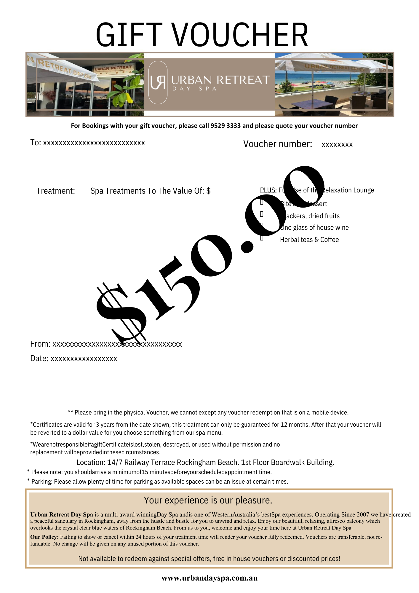 Value Voucher (sample)