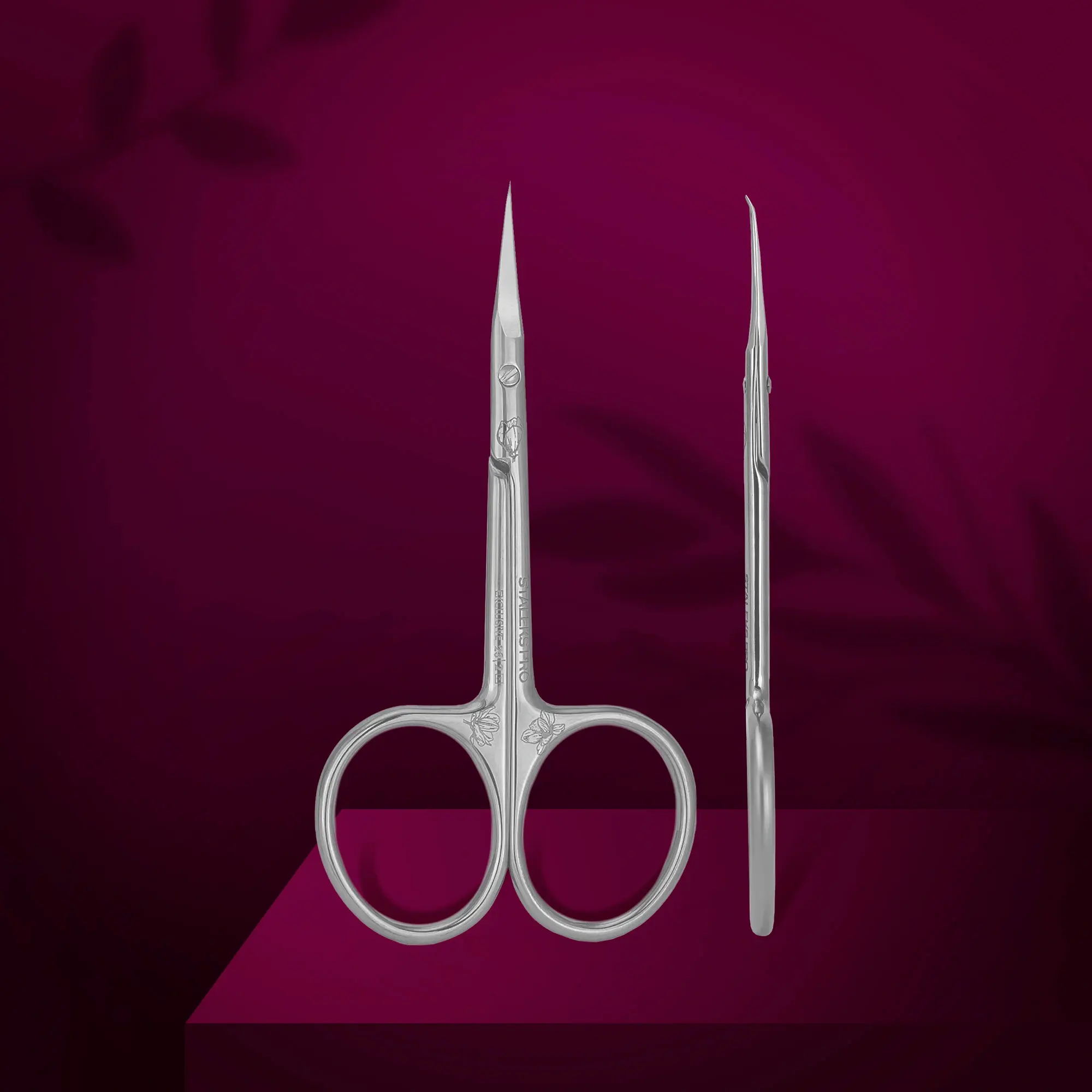 Professional cuticle scissors with hook Exclusive 23 Type 2 (Magnolia)